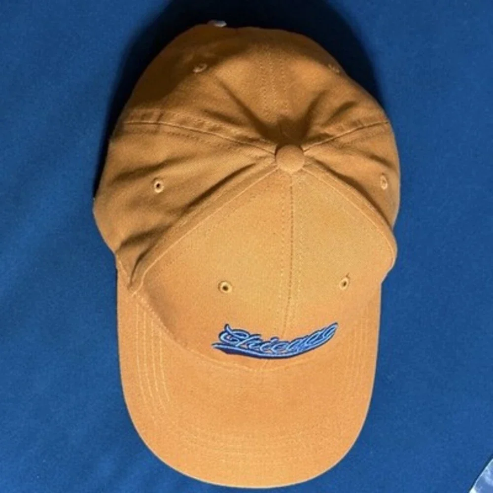Cuidado con el Perro Chicago Script Logo Baseball Cap Tan‎ Adjustable Strapback